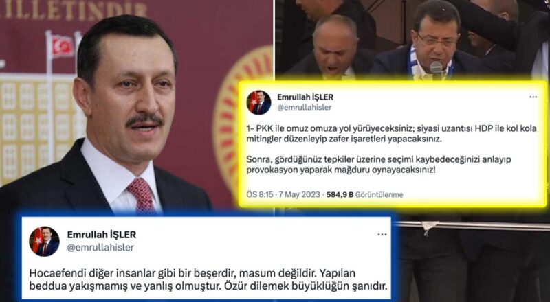 Akına Uğrayan İmamoğlu'nu Suçlayan AK Partili Emrullah İşler'in Öcalan ve FETÖ Tweetleri Ortaya Çıktı!