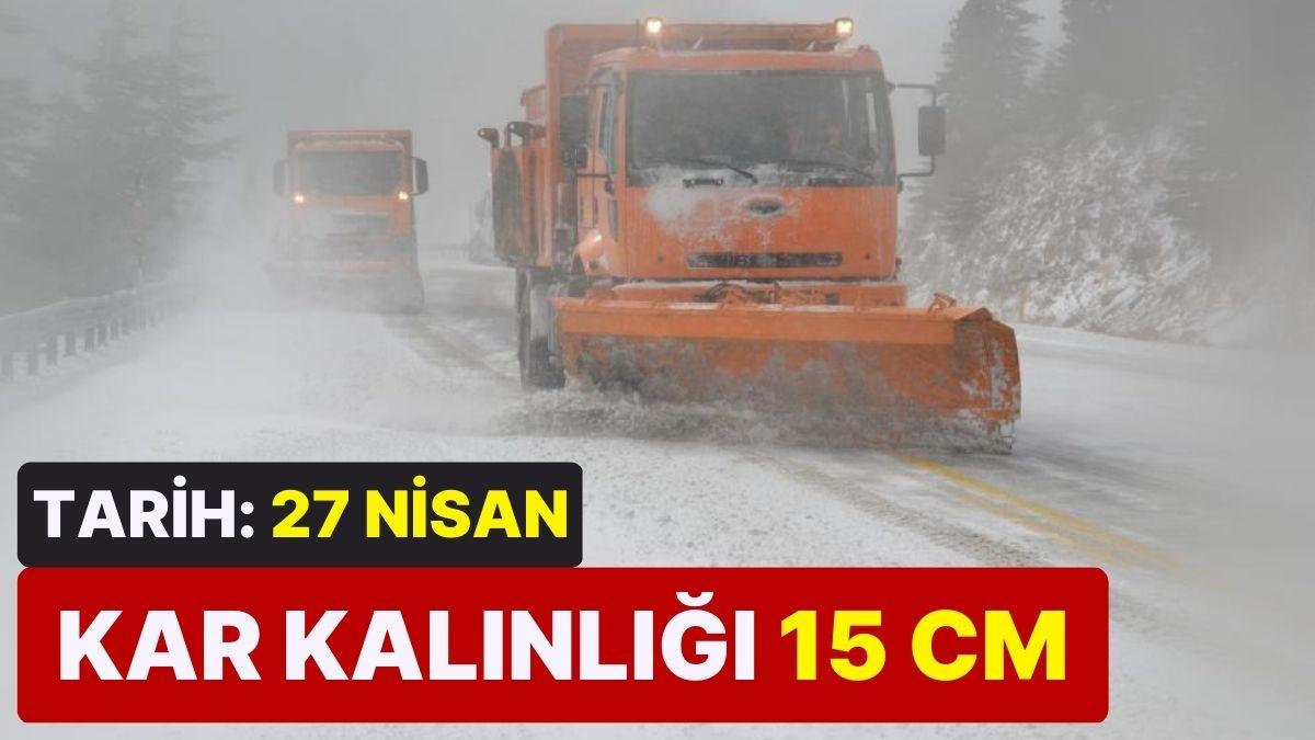 Antalya'da Şaşırtan Hava Durumu: 27 Nisan'da 15 cm Kar Yağdı