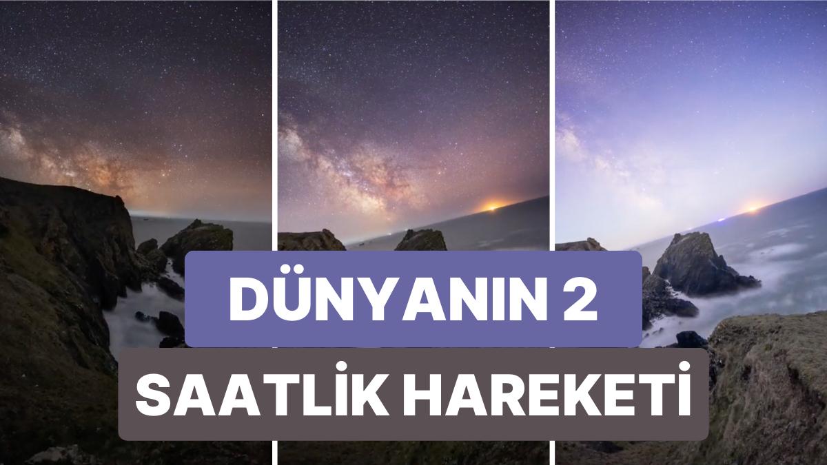 Dünyanın 2 Saatte Ne Kadar Döndüğünü Hızlandırdığı 15 Saniyelik Bir Görüntü ile Gösteren Fotoğrafçı