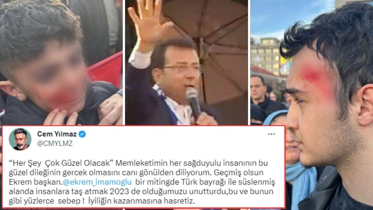 Ekrem İmamoğlu'nun Erzurum'da Taşlı Hücuma Uğramasına Toplumsal Medyadan Yansılar Geldi Ekrem İmamoğlu'nun Erzurum'da Taşlı Hücuma Uğramasına Toplumsal Medyadan Yansılar Geldi