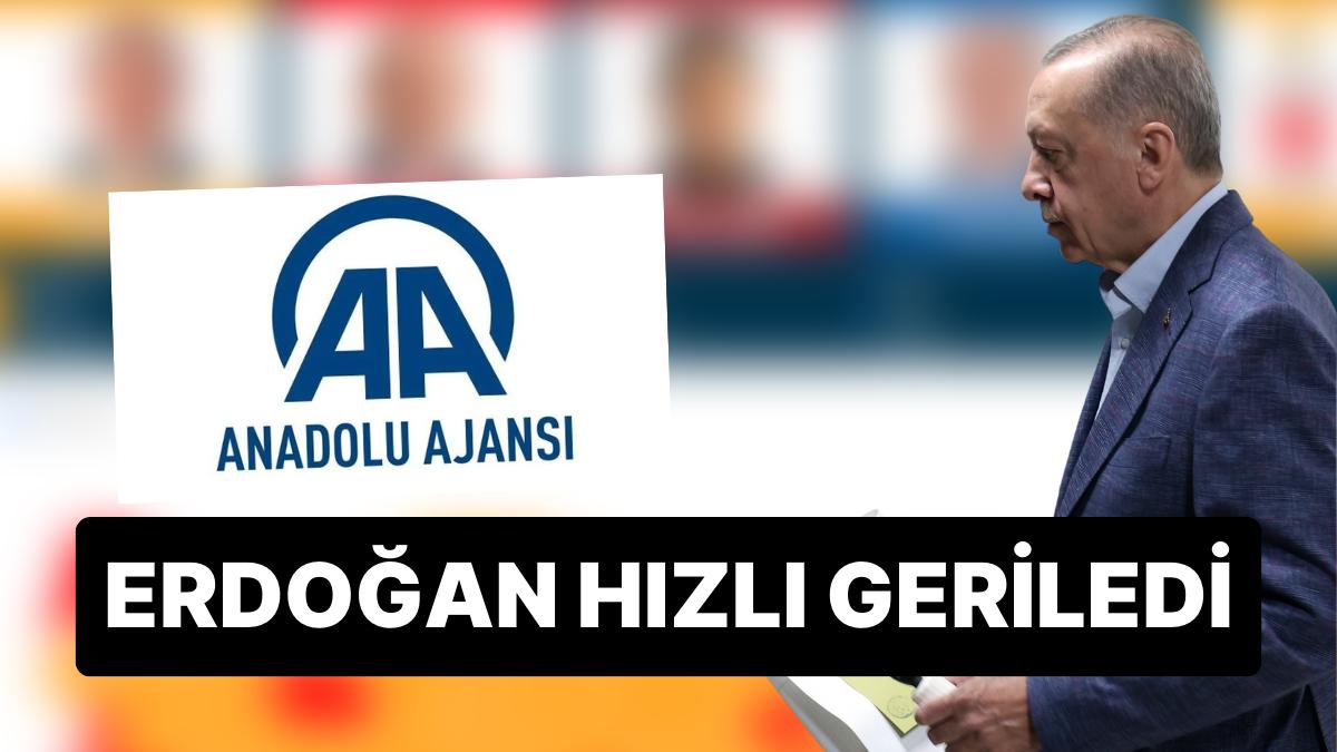 Erdoğan, AA'nın Birinci Sonuçlarının Akabinde Süratli Geriledi
