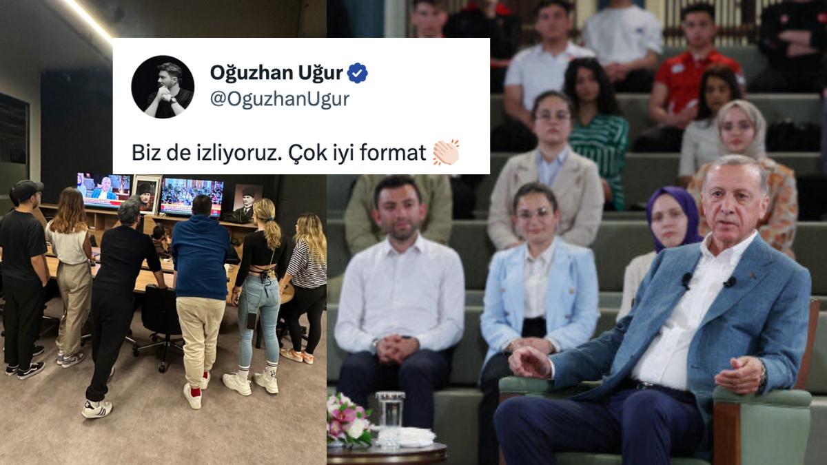 Erdoğan'ın Gençlerle Söyleşini Kendi Formatına Benzeten Oğuzhan Uğur'dan İronik Paylaşım Erdoğan'ın Gençlerle Söyleşini Kendi Formatına Benzeten Oğuzhan Uğur'dan İronik Paylaşım