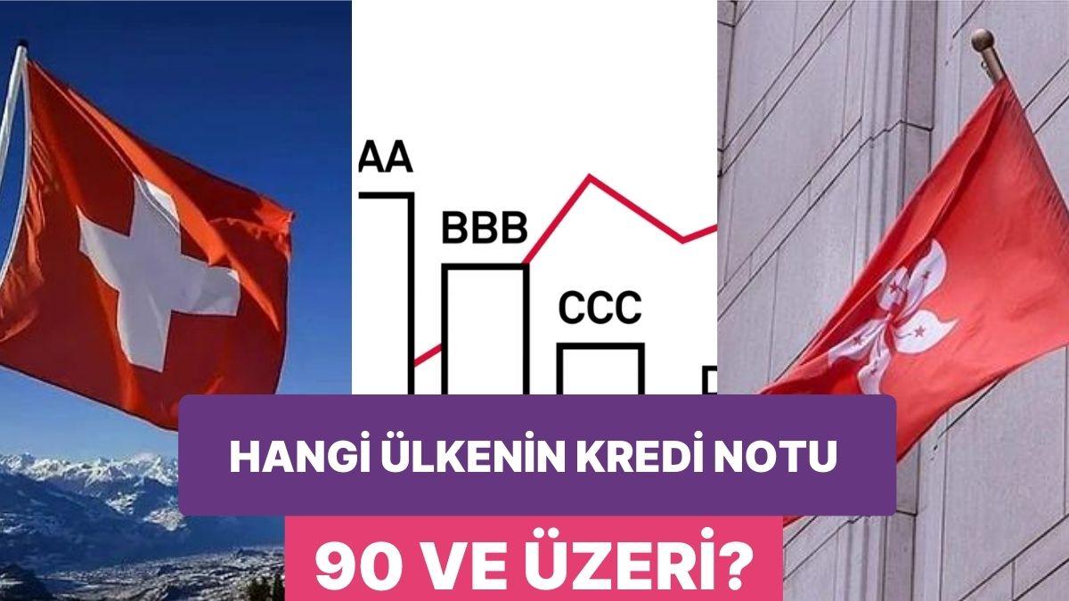 Kredi Derecelendirme Kuruluşlarına Nazaran Kredi Notu 90 ve Üzerinde Olan 16 Ülke