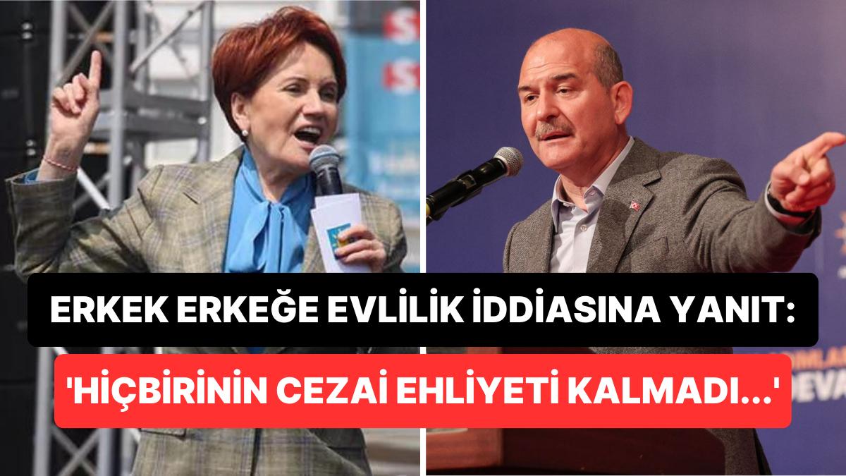 Meral Akşener, Süleyman Soylu'nun 'Gay Evliliği' Tezlerine Sert Karşılık Verdi: 'Fantezide Hudut Yok' Meral Akşener, Süleyman Soylu'nun 'Gay Evliliği' Tezlerine Sert Karşılık Verdi: 'Fantezide Hudut Yok'