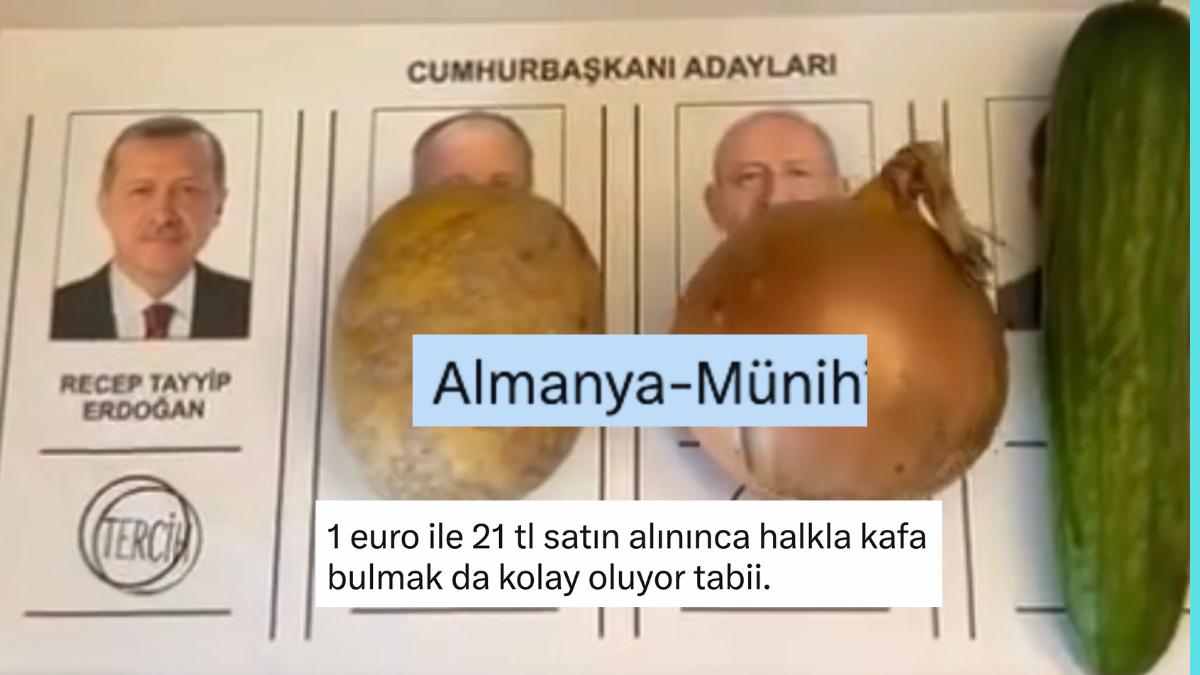 Oy Pusulasına Soğan, Patates ve Salatalık Koyarak Halkın Geçim Istırabıyla Alay Eden Gurbetçi