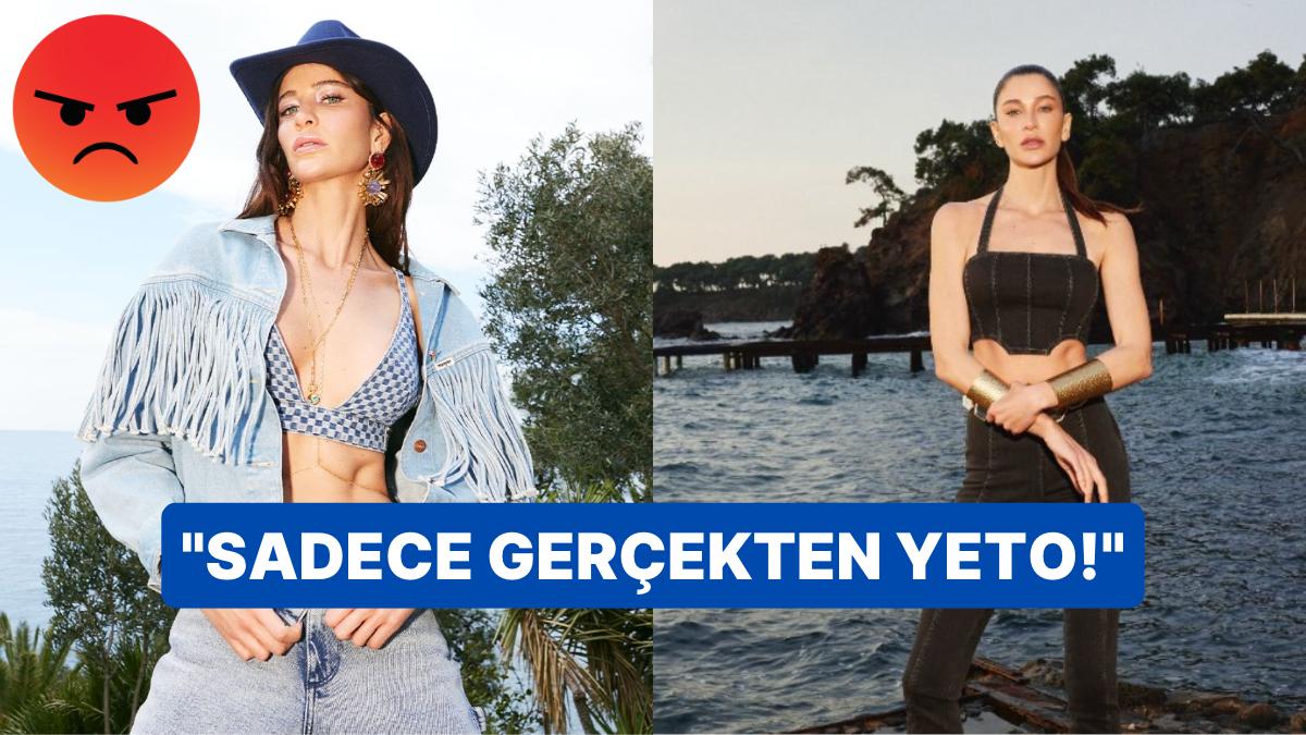 Reklam Afişlerinde Karnı ve Göğsü Boyayla Kapatılan Berrak Tüzünataç Berbat Hücuma Reaksiyonsuz Kalmadı!