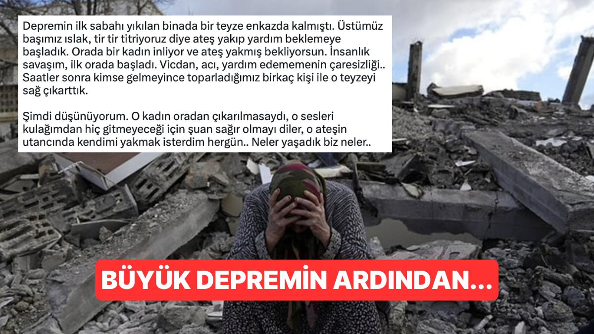 Unutmadık Unutturmayacağız: Zelzelesi Birebir Yaşayanlar İçinde Kaldıkları Çaresizliği Bu türlü Anlattı! Unutmadık Unutturmayacağız: Zelzelesi Birebir Yaşayanlar İçinde Kaldıkları Çaresizliği Bu türlü Anlattı!