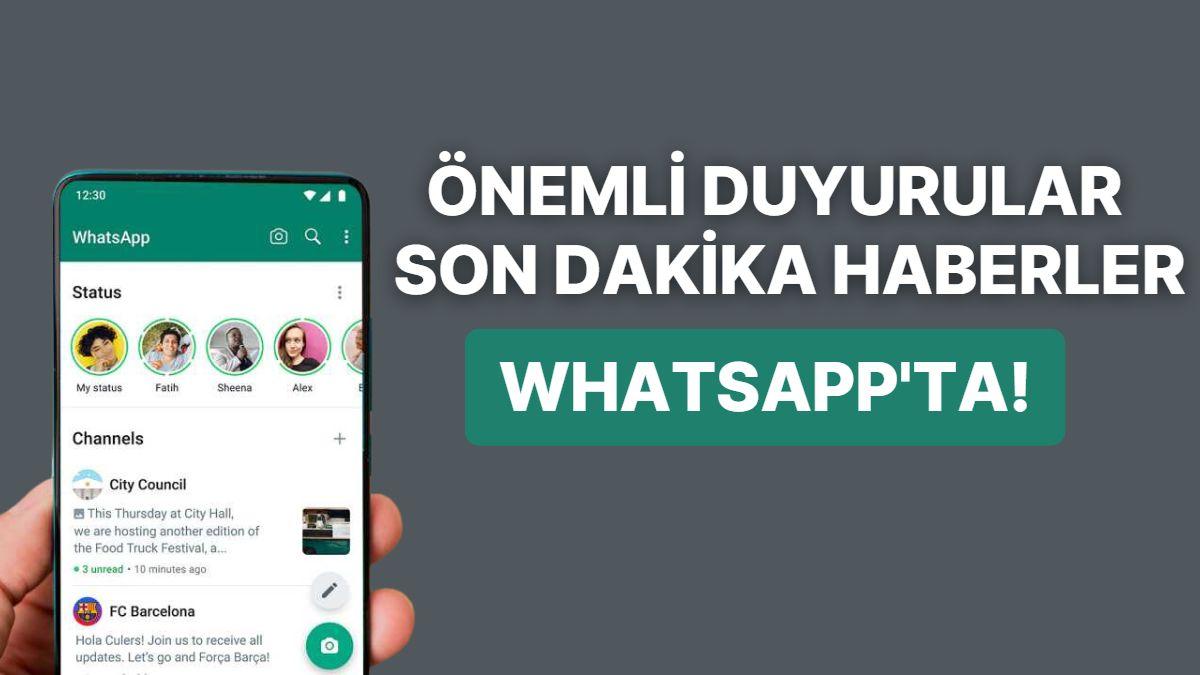 Artık Belediye Duyurularını ve Kıymetli Haberleri de WhatsApp'tan Okuyacaksınız: "Kanallar" Özelliği Duyuruldu! Artık Belediye Duyurularını ve Kıymetli Haberleri de WhatsApp'tan Okuyacaksınız: "Kanallar" Özelliği Duyuruldu!