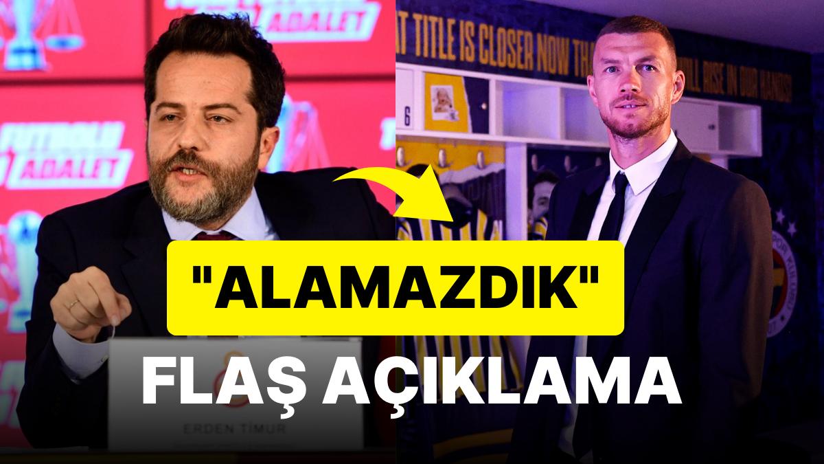 Dzeko Galatasaray'a Gelmek İstiyormuş! Galatasaray Lider Vekili Erden Timur Açıkladı