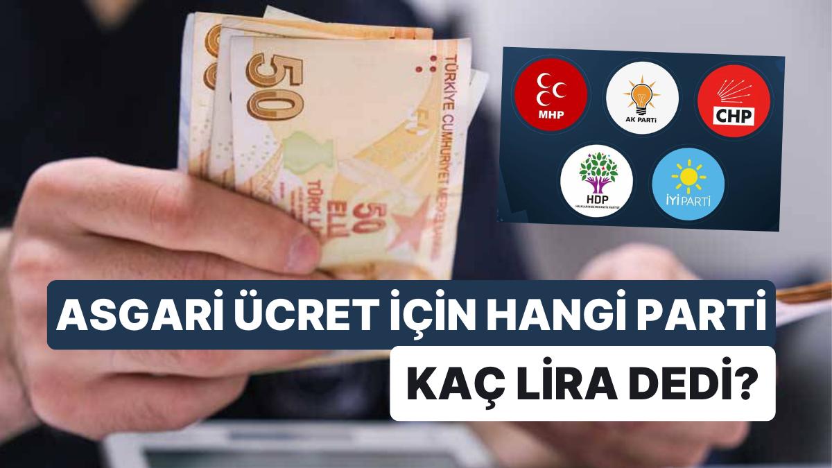 Hangi Siyasi Parti Ne Kadar Minimum Fiyat İstedi? Hangi Siyasi Parti Ne Kadar Minimum Fiyat İstedi?