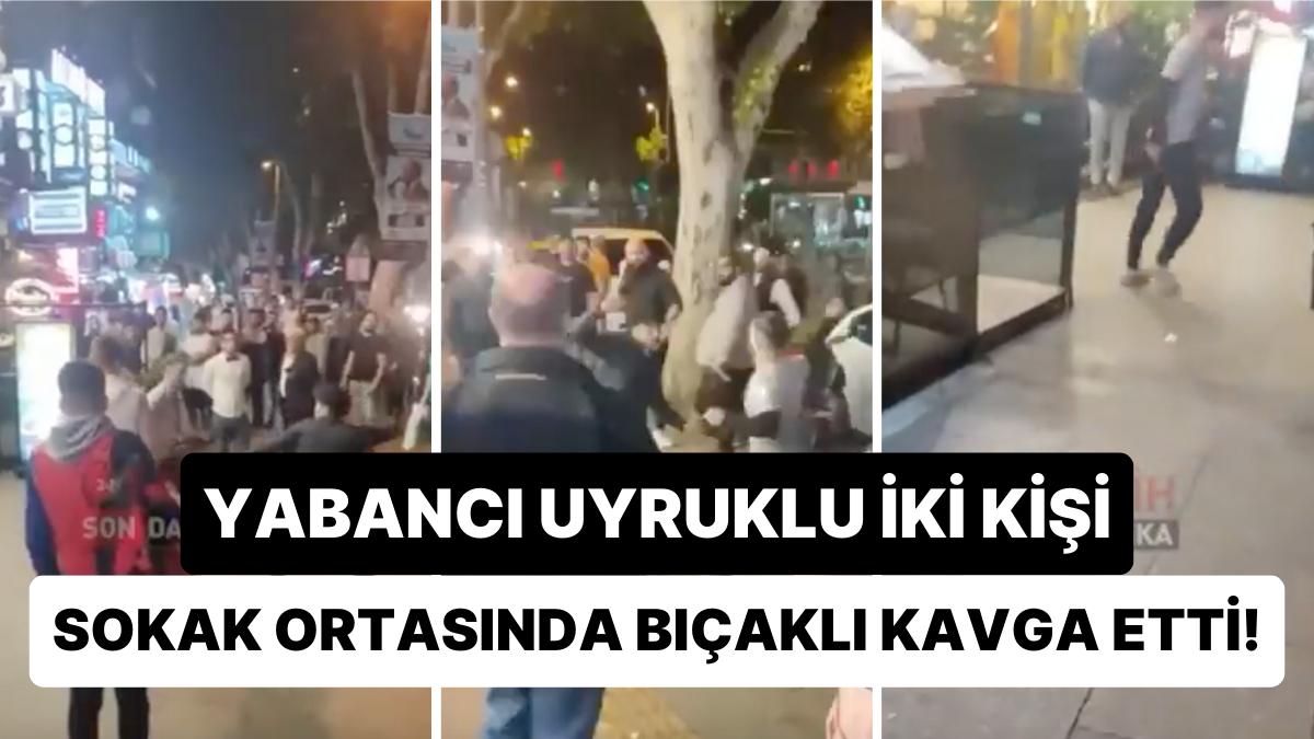 İstanbul Fatih'te Yabancı Asıllı İki Kişi Sokak Ortasında Bıçaklı Arbedeye Girdi, Zabıta Güç Ayırdı İstanbul Fatih'te Yabancı Asıllı İki Kişi Sokak Ortasında Bıçaklı Arbedeye Girdi, Zabıta Güç Ayırdı