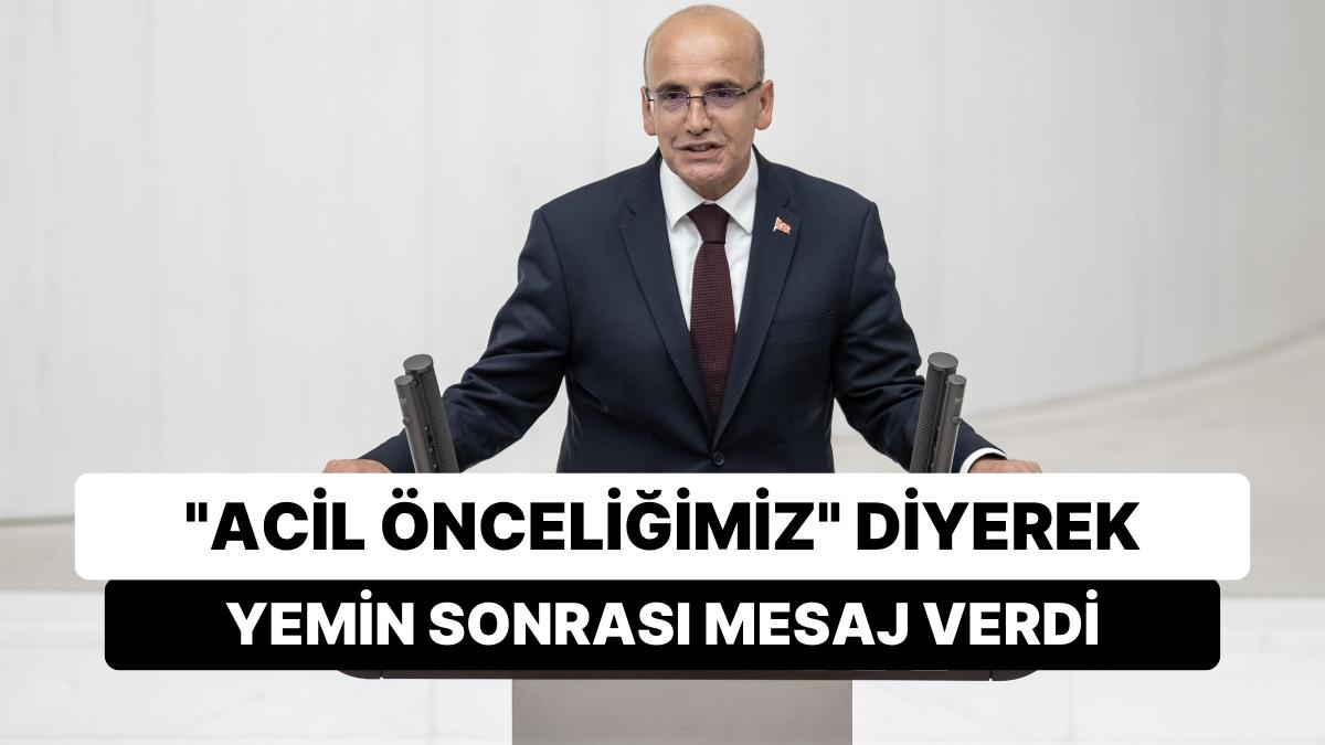 Mehmet Şimşek'ten Yemin Sonrası İngilizce Tweet! Ekonomik Aciliyeti Belirtti Mehmet Şimşek'ten Yemin Sonrası İngilizce Tweet! Ekonomik Aciliyeti Belirtti