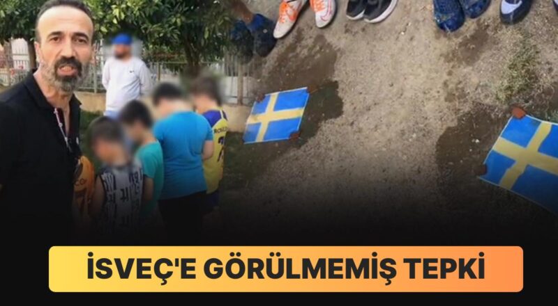İsveç’e Görülmemiş Reaksiyon: Çocuklar Bayrağın Üzerine Tuvaletini Yaptı