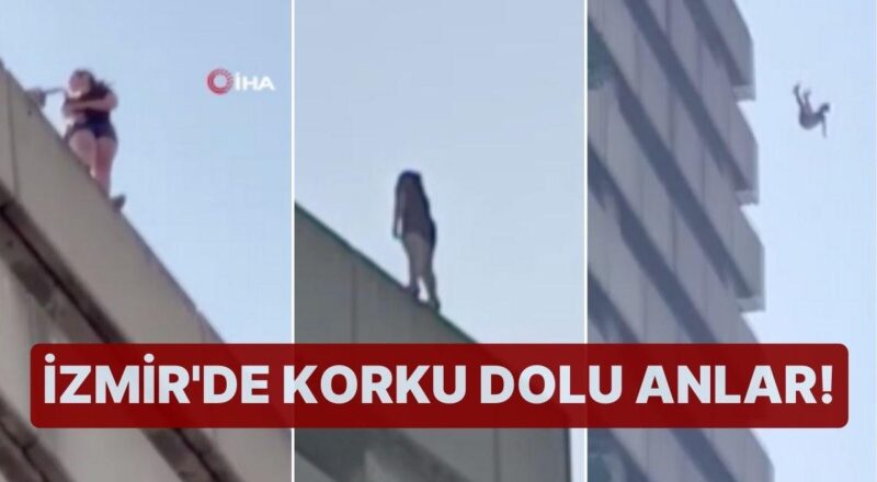 İzmir'de Kaygı Dolu Anlar: 33. Kattan Atladı, İtfaiyenin Açtığı Brandanın Üstüne Düştü!