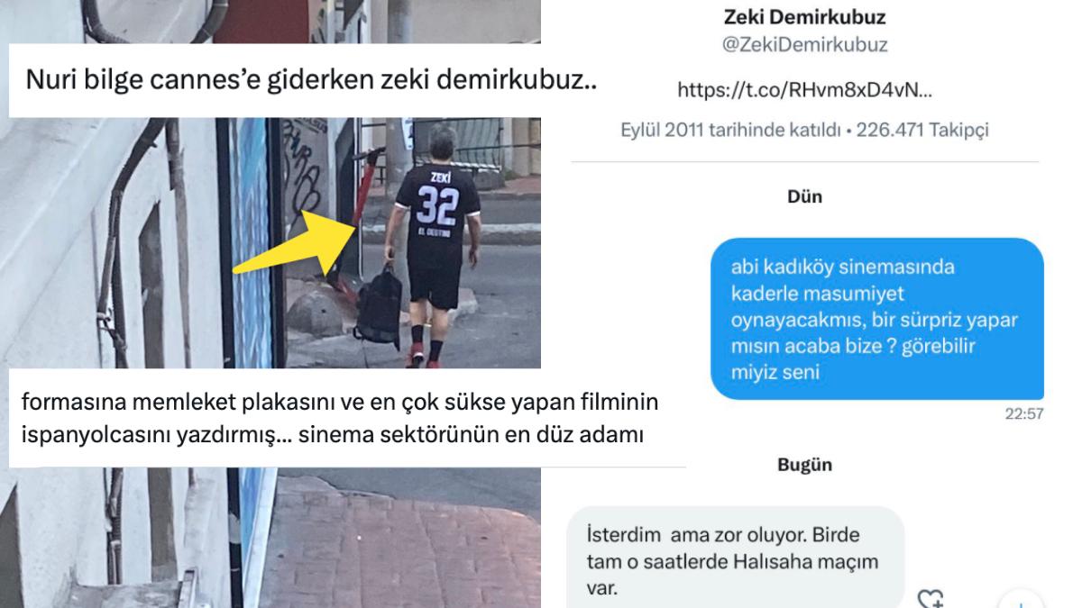 Sinema İzlemeye Çağıran Hayranını "Halı Saha Maçım Var" Diyerek Reddeden Zeki Demirkubuz'a Gelen Efsane Yansılar Sinema İzlemeye Çağıran Hayranını "Halı Saha Maçım Var" Diyerek Reddeden Zeki Demirkubuz'a Gelen Efsane Yansılar