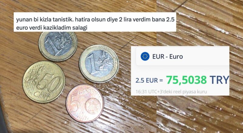 Bir Yunan'dan Hatıra Parası Alarak 75 Lira Kâra Geçen Twitter Kullanıcısına Gelen Yorumlar