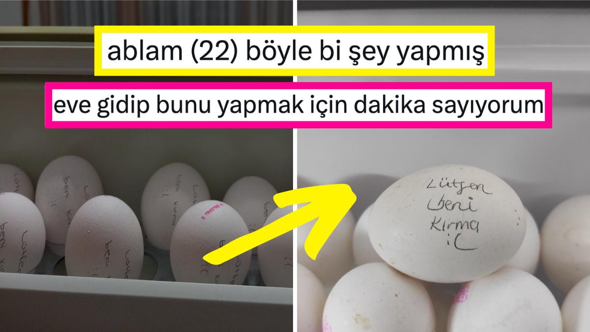 Dolaptaki Yumurtaların Üzerine Teker Teker Hüzünlü İletiler Yazan Kişi Goygoy Gereci Oldu Dolaptaki Yumurtaların Üzerine Teker Teker Hüzünlü İletiler Yazan Kişi Goygoy Gereci Oldu