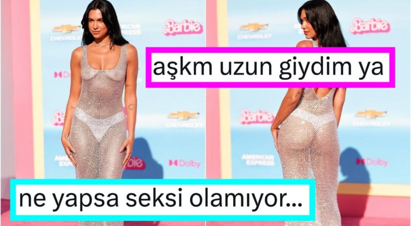 Dua Lipa'nın 'Barbie' Sinemasının Galasında Giydiği Transparan Elbise İnsanları İkiye Böldü!