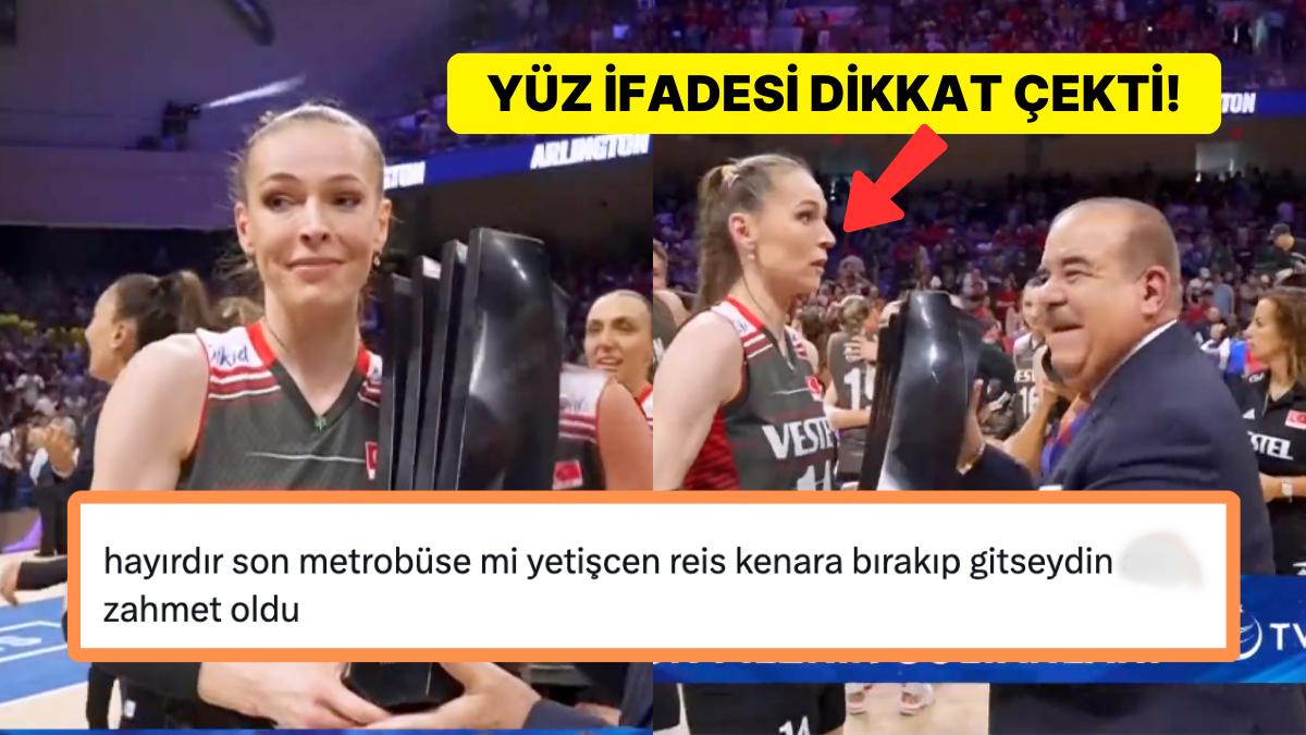 Eda Fazilet Şoke Oldu! Şampiyon Olan Filenin Sultanları'na Kupanın Verildiği Anlar Reaksiyonla Karşılandı!
