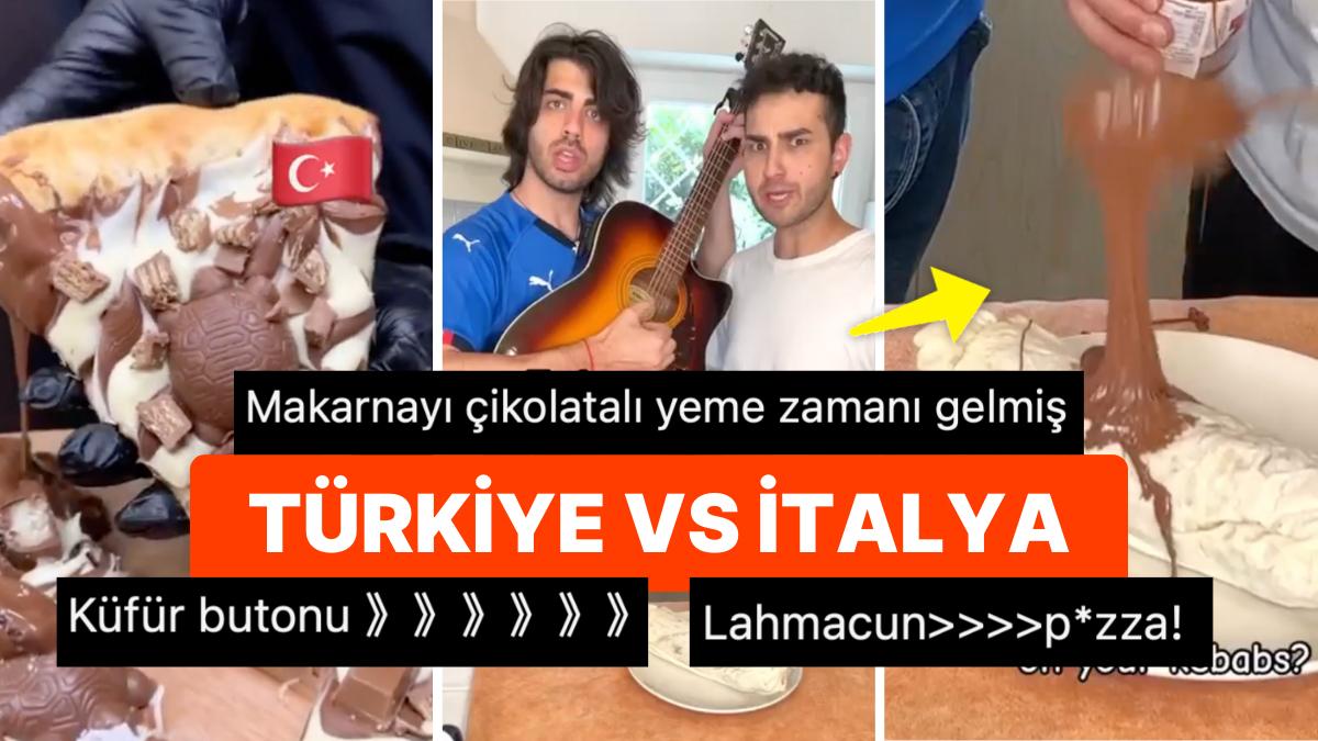 İtalyanlar'ın Çikolatalı Pizza Yapan Türkler'e Reaksiyon Olarak Kebaba Çikolata Sürmesi Olay Oldu