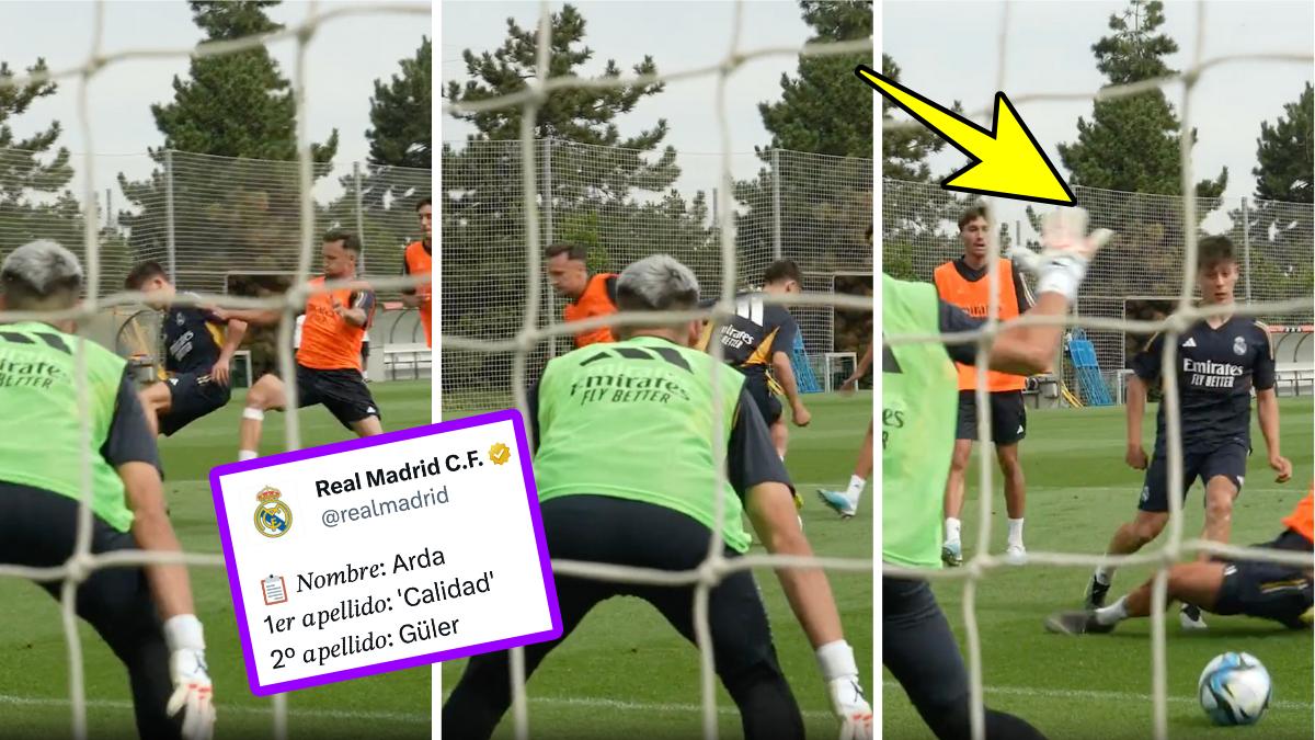 Real Madrid, Arda Güler'in İdmanda Şık Çalımın Akabinde Attığı Golü "Kalite" Notuyla Paylaştı Real Madrid, Arda Güler'in İdmanda Şık Çalımın Akabinde Attığı Golü "Kalite" Notuyla Paylaştı