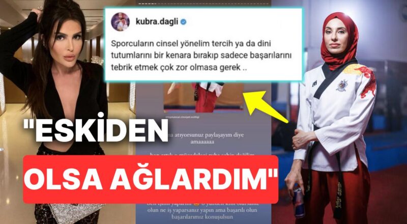 Ulusal Tekvandocu Kübra Dağlı'nın "Cinsel Yönelim" Paylaşımını Alıntılayan Selin Ciğerci'den Tokat Üzere Kelamlar