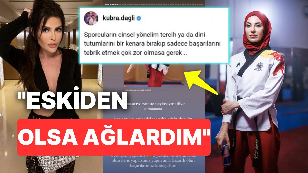 Ulusal Tekvandocu Kübra Dağlı'nın "Cinsel Yönelim" Paylaşımını Alıntılayan Selin Ciğerci'den Tokat Üzere Kelamlar Ulusal Tekvandocu Kübra Dağlı'nın "Cinsel Yönelim" Paylaşımını Alıntılayan Selin Ciğerci'den Tokat Üzere Kelamlar