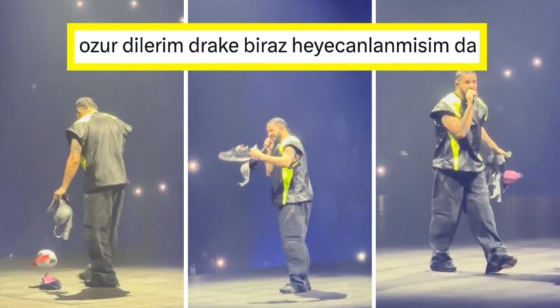 Ünlü Rapçi Drake'in Konserinde Sahneye Sütyen, Ayakkabı ve İç Çamaşırı Fırlatılan Anlar Viral Oldu!