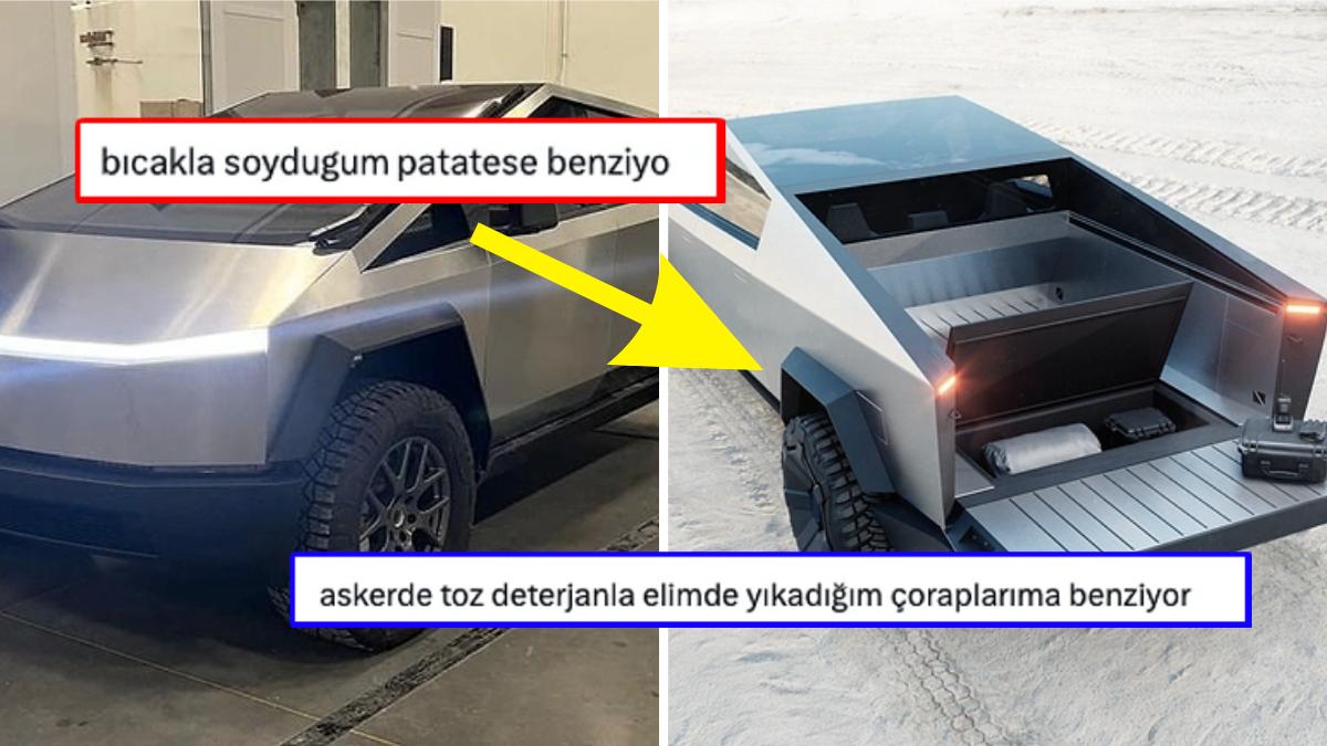 Üretime Başlayan Birinci Tesla Cybertruck'ın Uzaydan Gelmiş Üzere Görünen Tuhaf Dizaynına Gelen Komik Cevaplar Üretime Başlayan Birinci Tesla Cybertruck'ın Uzaydan Gelmiş Üzere Görünen Tuhaf Dizaynına Gelen Komik Cevaplar