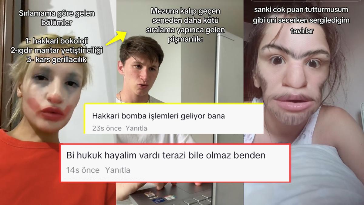 YKS Puanlarını Tiye Aldıkları Görüntüleri Paylaşarak Ağlanacak Hallerine Güldüren TikTok Kullanıcıları