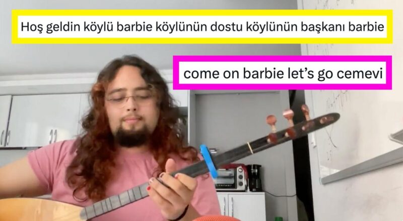 Barbie'nin Meşhur Müziğine Saz Çalarak "Anadolu Cover" Yapan Kişi Gününüze Sevinç Katacak