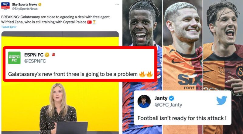 Galatasaray'ın Wilfried Zaha'yı Transfer Etmesi Dünyanın En Büyük Spor Hesaplarını Harekete Geçirdi