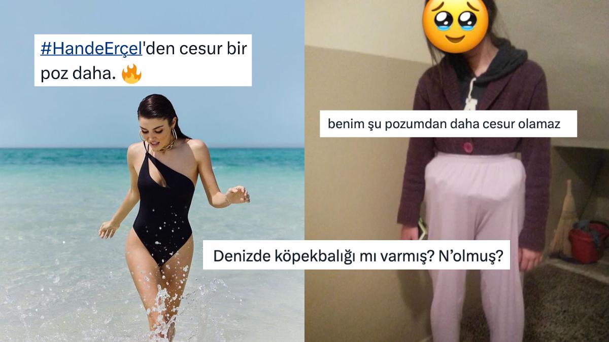 Hande Erçel'in Mayolu Pozunu Yiğit Bulan Twitter Kullanıcısı Goygoycuların Gazabına Uğradı