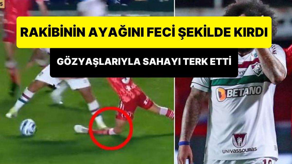 Marcelo Rakibinin Ayağını Feci Halde Kırdı, Gözyaşları İçinde Sahayı Terk Etti!