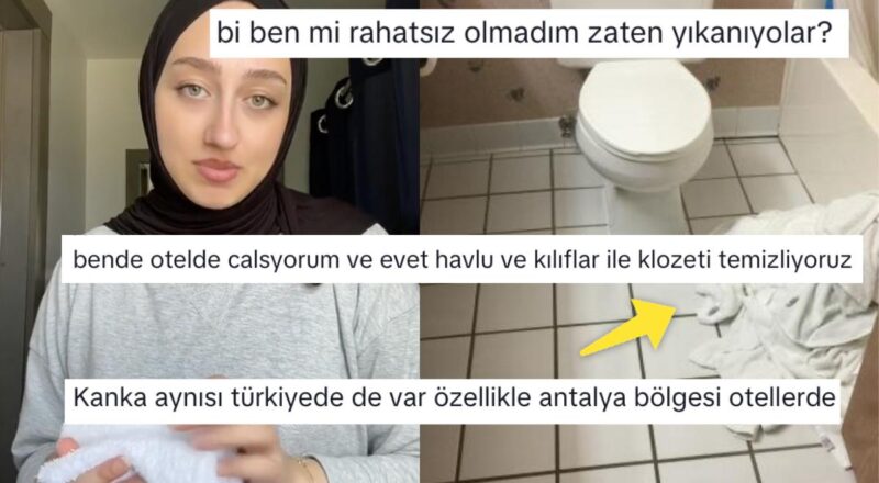 TikTok'ta Otel Odasındaki Havlularla Klozetlerin Temizlendiğini Söyleyen Kişinin Görüntüsü Reaksiyonlara Neden Oldu!