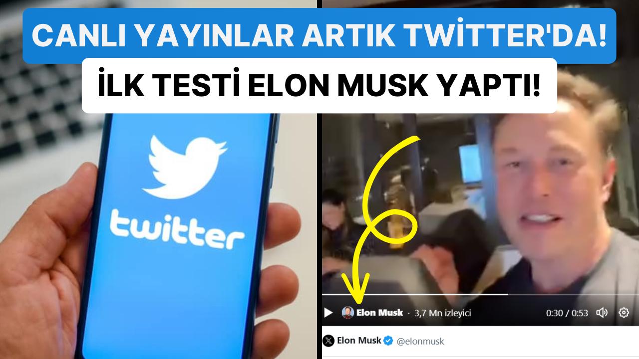 Twitter Beklenmeyen Yeni Canlı Yayın Özelliğini Test Etmeye Başladı: Birinci Yayın Denemesi Elon Musk'tan Geldi! Twitter Beklenmeyen Yeni Canlı Yayın Özelliğini Test Etmeye Başladı: Birinci Yayın Denemesi Elon Musk'tan Geldi!