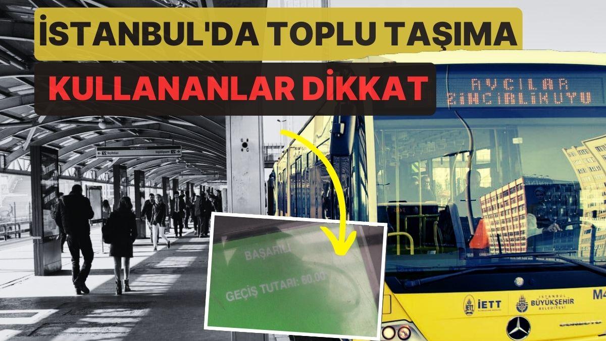 İstanbul'da Toplu Taşıma Kullananlar Dikkat: Kredi Kartı Kullananlara Ceza Üzere Tarife!